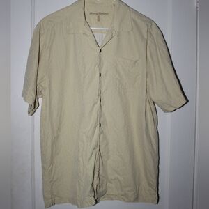 Tommy Bahama Yellow Embroidered Button Up Size M